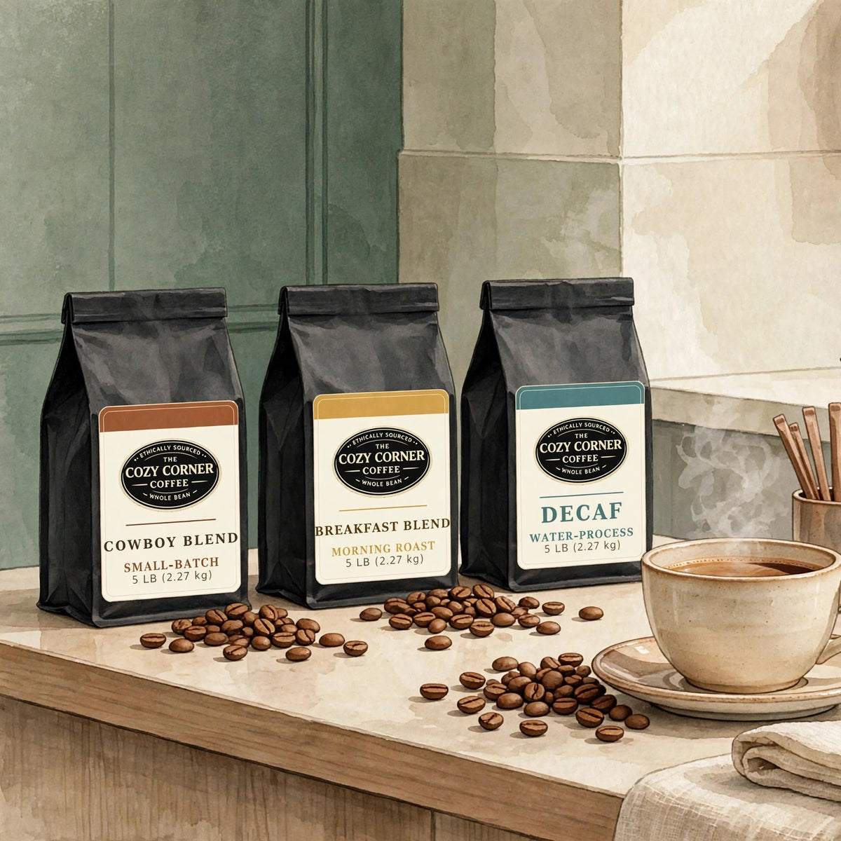 Unit Starter — 3 × 5 lb Coffee Bags