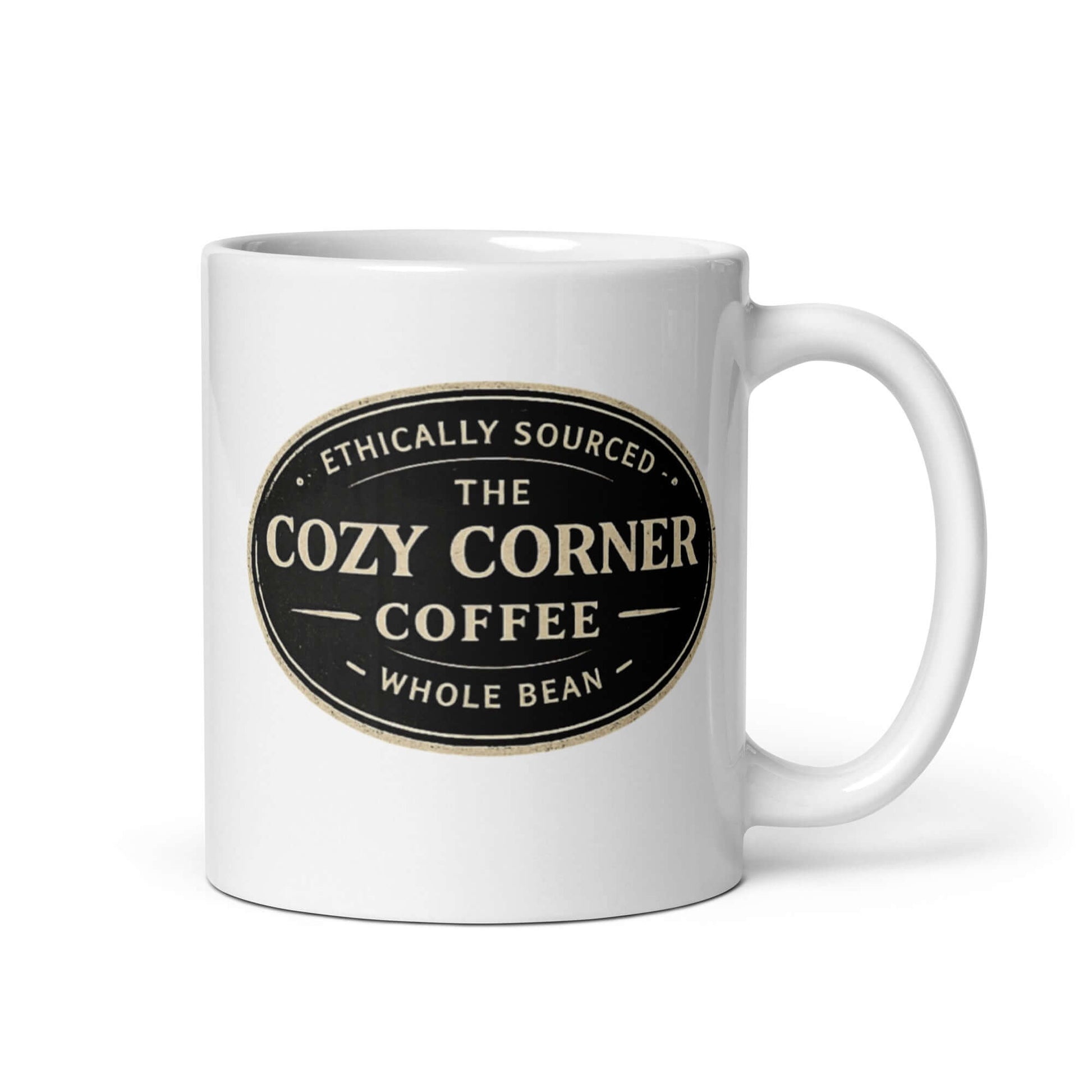 ceramic White Glossy Mug for drinking